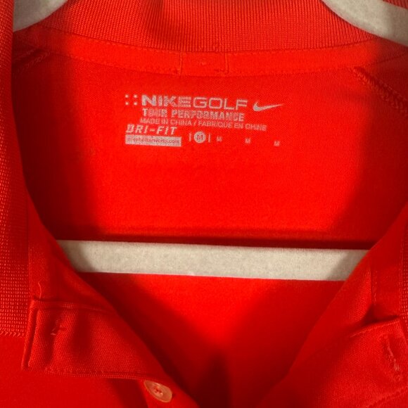 Men’s Nike  Polo Golf Short Sleeve Red Tour Performance Dri Fit Shirt Size Med - Picture 2 of 6